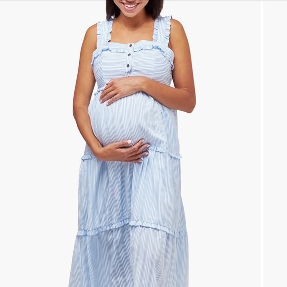 Nom Maternity Emma Maternity & Nursing Midi Sundress - Picture 1 of 7